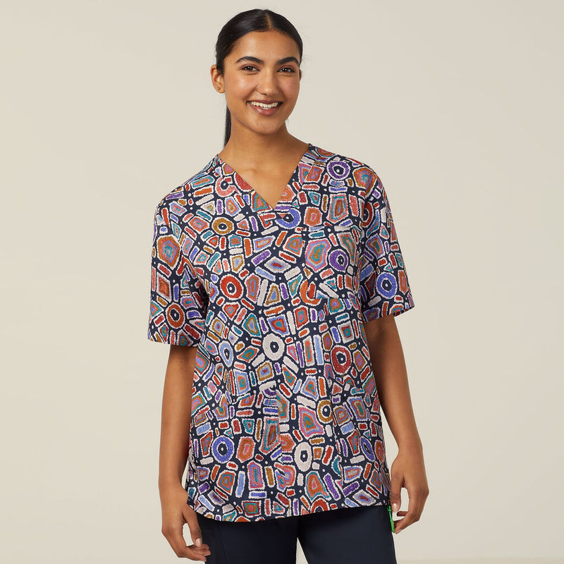 Water Dreaming Indigenous Scrub Top CATRG9